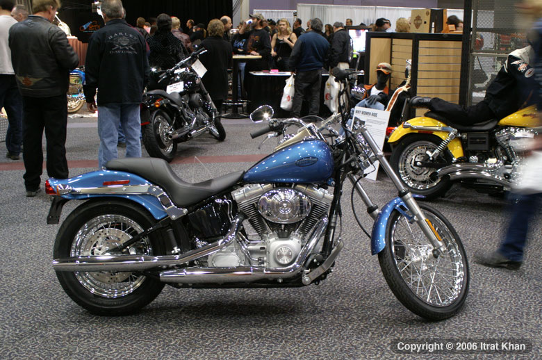 A Harley-Davidson in Blue